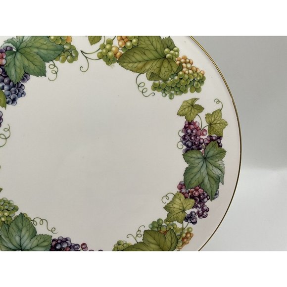 Royal Worchester Vine Harvest Cake Plate, Made in England, 11" Round - Picture 8 of 16